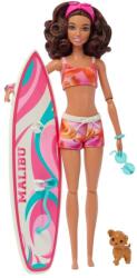 Mattel Barbie The Movie - Brunette Barbie szörfös készlet (HPL69)