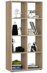Artool Biblioteca, placa laminata, 8 rafturi, stejar, 70.5x33x144 cm, Quad GartenVIP DiyLine (384139-AK) Biblioteca