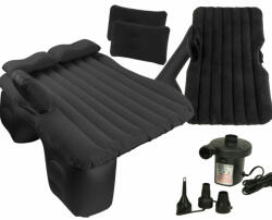 Felfújható autós matrac, pumpával, fekete (KX7579_4)