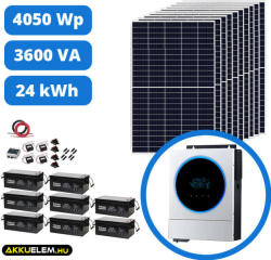 AKKUELEM. hu Szakszerviz 4050 W napelemes rendszer 1000Ah/24V energiatárolóval + VM IV 3600 inverter