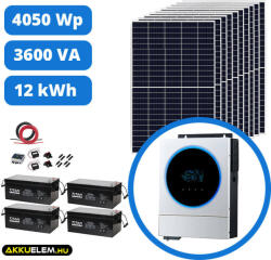 AKKUELEM. hu Szakszerviz 4050 W napelemes rendszer 500Ah/24V energiatárolóval + VM IV 3600 inverter