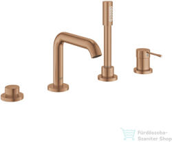 GROHE ESSENCE 4 üléses kádtöltő csaptelep zuhanyszettel, alaptest nélkül, Brushed Warm Sunset 25251DL1 (25251DL1)