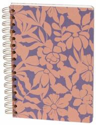 Rössler jegyzetfüzet (A5, 80 lap, sima, spirálos) lila, barack virágos Coralie (4) (18741500101)