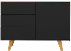 Tenzo Matt fekete lakkozott komód Tenzo Amelia 109 x 43 cm (9006134070)