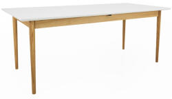 Tenzo Fehérre lakkozott összecsukható étkezőasztal Tenzo Svea 195/275 x 90 cm tölgy alappal (9004782005)
