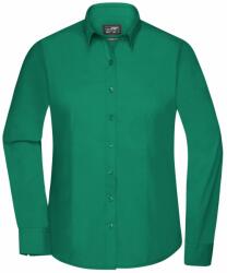 James & Nicholson Cămașă damă cu mânecă lungă JN677 - Verde irlandeză | XXXL (1-JN677-1759894)