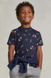Ralph Lauren gyerek pamut póló sötétkék, mintás - sötétkék 92