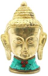  Sárgaréz Buddha szobor - Kis fej - 5 cm (BBFG-10)