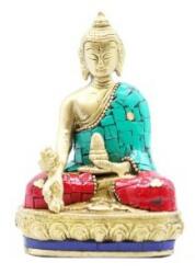  Sárgaréz Buddha szobrocska - Lógó kezek - 11, 5 cm (BBFG-02)