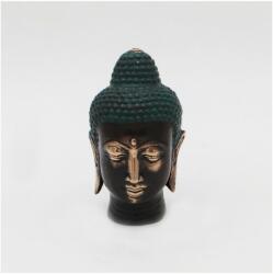  Kis antik sárgaréz Buddha fej (BFF-27)