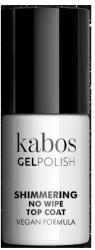 Kabos Top gel lac cu efect de sclipici - Kabos Gel Polish Shimmering No Wipe Top Coat 5 ml
