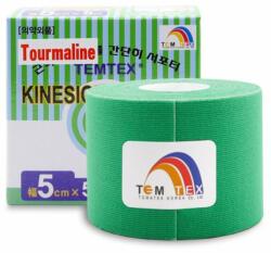 Temtex Tape Classic bandă elastică muschii si articulatiile culoare Green, 5 cm x 5 m 1 buc