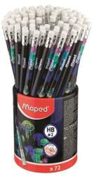 Maped Grafitceruza radírral, ceruzatartó, HB, háromszögletű, MAPED Deepsea Paradise, 72 darab (IMA851810) - becsiirodaker