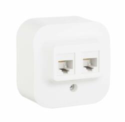 Legrand Розетка за външен монтаж Legrand, Cat. 5E, UTP, 2x RJ-45, бял (1935782428)