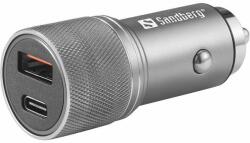 Sandberg szivargyújtús töltő - Sandberg Car Charger 1xQC3.0+1xUSBC 48W (441-50) - pepita