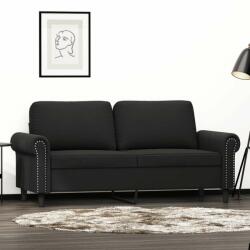 vidaXL kétszemélyes fekete bársony kanapé 140 cm (359534) - pepita