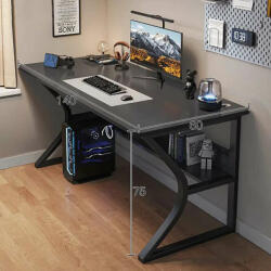  Gamer asztal minőségi íróasztal fekete 140x60x75 cm OTC-B2 (OTC-B2)