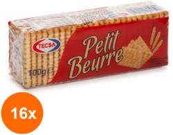 Exflor Set 16 x Biscuiti Tecsa Petit Beurre, 100 g (FXE-16xEXF-TD-EXF4828)