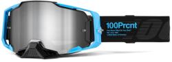 100% ARMEGA Barely 2 motokrossz szemüveg kék-fekete (tükrözött ezüst plexi)