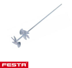 FESTA 35011 dupla propelleres keverőszár (ragasztó, festék), Ø 80 mm - 500 mm, HEX (35011)