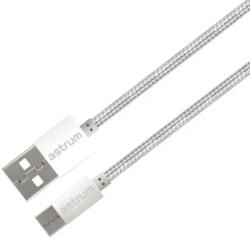 Astrum Verve UC30 USB - Type-C bliszteres erősített adatkábel 3.0A, 1.0M fehér
