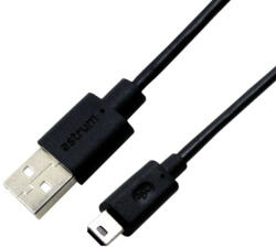 Astrum USB - MiniUSB csomagolt adatkábel 1.5M fekete UC115