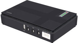 Astrum PB070 10200mAh fekete mini power bank Wifi Routerhez, modemekhez 5V/9V/12v-os kimenetekkel - mobilehome