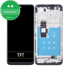 Motorola Moto G23 XT2333 - LCD Kijelző + Érintőüveg + Keret (Matte Charcoal) TFT