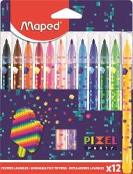 Maped Filctoll készlet, 2, 8 mm, kimosható, MAPED Pixel Party , 12 különböző szín (845413) - kellekanyagonline