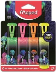 Maped Szövegkiemelő készlet, 1-5 mm, MAPED Deepsea Paradise Fluo Peps , 4 különböző szín (740710) - kellekanyagonline