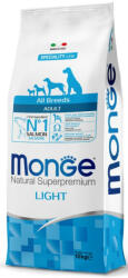 Monge Adult All Breeds Light lazac-rizs száraztáp kutyának 15kg