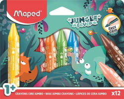 Zsírkréta, vastag, MAPED "Jungle Fever", 12 különböző színben (COIMA861400)