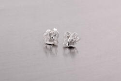 Ezüst fülbevaló szív ek-e-037