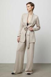 Answear Lab nadrág női, bézs, magas derekú széles - bézs XL - answear - 15 590 Ft