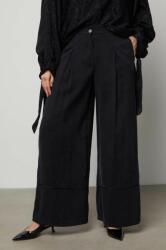 Answear Lab nadrág női, fekete, magas derekú széles - fekete S - answear - 22 190 Ft