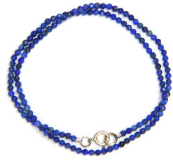  Colier Lapis Lazuli Rotund Fatetat 3x3 mm - Accesorii Argint 925 - 1 Buc