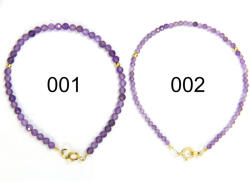  Bratara din Ametist Rotund Fatetat 2-3 mm - Diametru 54 mm - Accesorii Gold Filled - 1 Buc