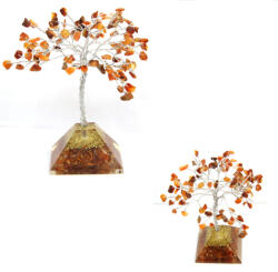 Dispozitiv Orgonic Pomul Vietii din Carneol Natural - Simbolul Spirala - 1 Buc