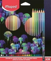 Maped Színes ceruza készlet, háromszögletű, MAPED "Deepsea Paradise", 24 különböző szín (IMA831705) - officesprint