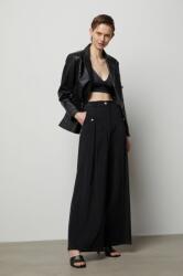 Answear Lab nadrág női, fekete, magas derekú egyenes - fekete M - answear - 22 190 Ft