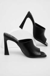 Answear Lab bőr papucs fekete, női, tűsarkú - fekete Női 40 - answear - 31 990 Ft