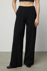 Answear Lab nadrág női, fekete, magas derekú széles - fekete M - answear - 15 590 Ft