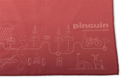 Pinguin Micro prosop Harta cu prosoape 75 x 150 cm, roșu
