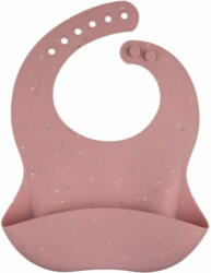  Canpol babies DOTS szilikon előke zsebbel, rózsaszín