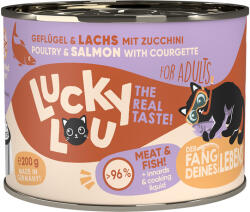  Lucky Lou Lucky Lou Pachet economic Adult 24 x 200 g - Carne de pasăre și somon