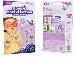 Tytoo Set autocolante pentru tatuaje: fluturi si flori - 65 buc/pachet Best CarHome