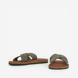 Barbour Tartan Toeman Beach Sandals - Olive Tartan - 45