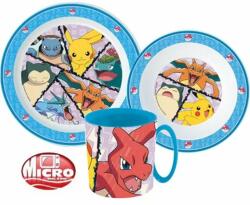 Javoli Pokémon étkészlet, micro műanyag szett bögrés (STF22234)
