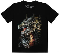  Sárkány V - Férfi / Unisex Sárkányos Póló -S