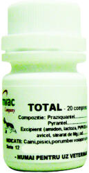 Romvac Total Antiparazitar Intern, 20 comprimate